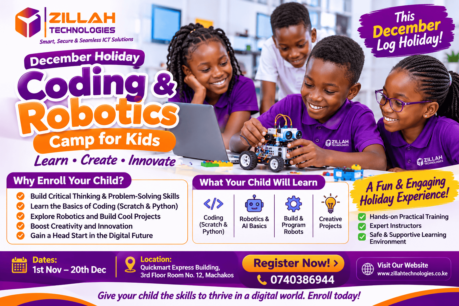 Coding and Robotics for Kids in Machakos: Give Your Child a Digital Head Start This December Holiday
