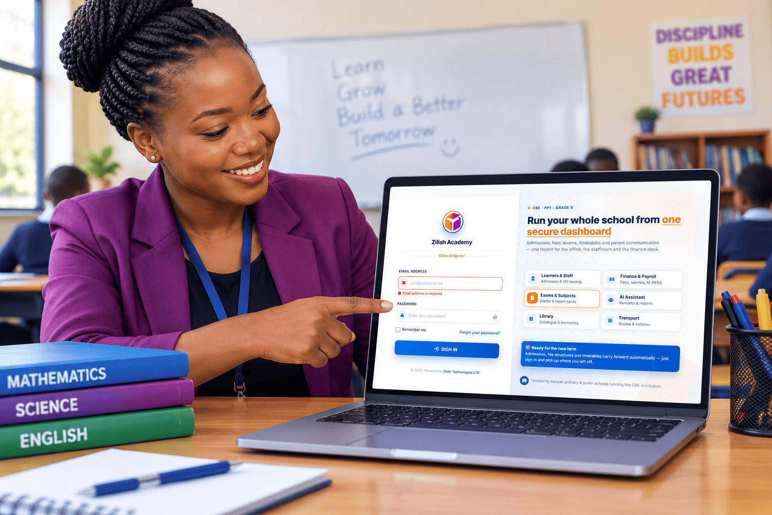 Zillah School Management System (ERP) Built for CBE/CBC Success