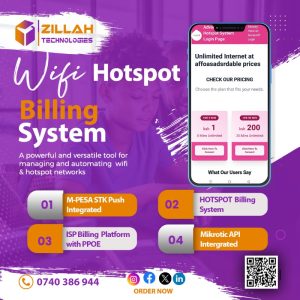 Complete Wifi, Hotspot & ISP Billing System with M-PESA STK Push Integrated